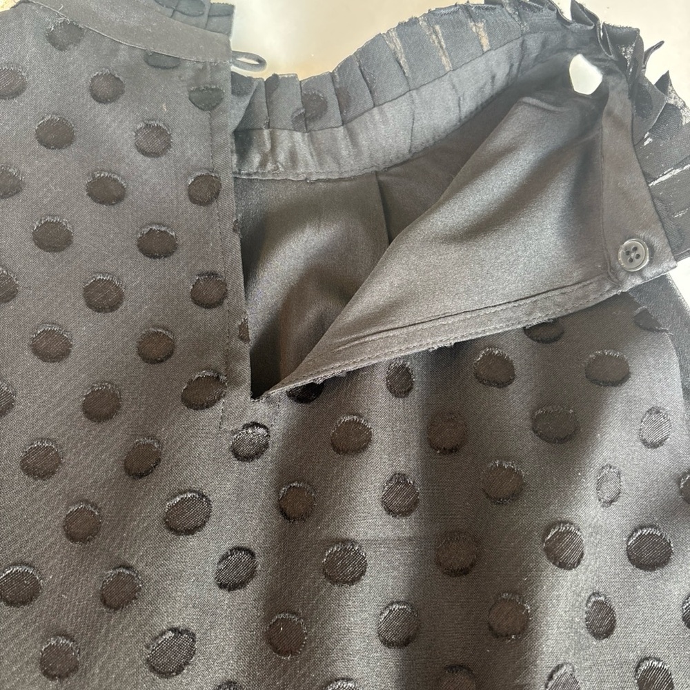 Ann Taylor Sheer Swiss Dot Ruffled Halter-Neck Top - Picture 11 of 16